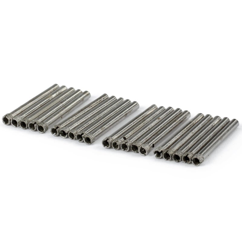 JINGLING 6mm Diamond Drill Bit, 1/4" Diamond Drill Bits for Glass, Coated Core Drill Hole Saw Drilling Tools for Rocks Ceramic Tile Pack of 20Pcs - Image 3
